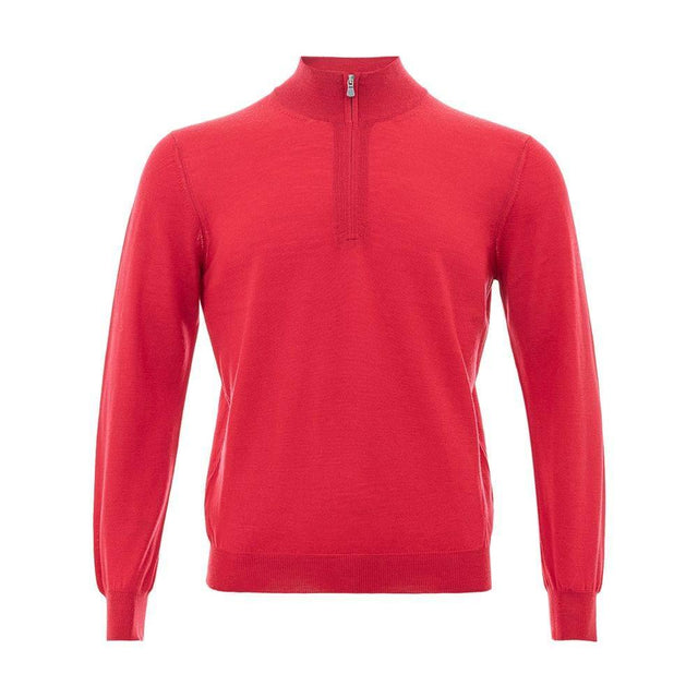 Gran Sasso Elegant Crimson Wool T-Shirt for Men - Hilstor