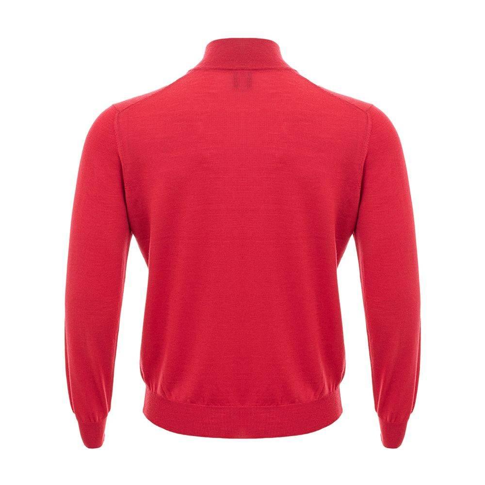 Gran Sasso Elegant Crimson Wool T-Shirt for Men - Hilstor