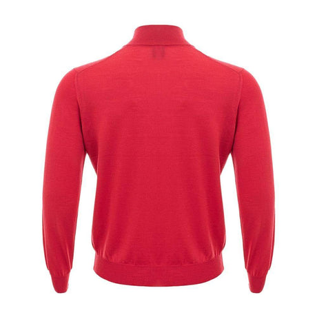 Gran Sasso Elegant Crimson Wool T-Shirt for Men - Hilstor