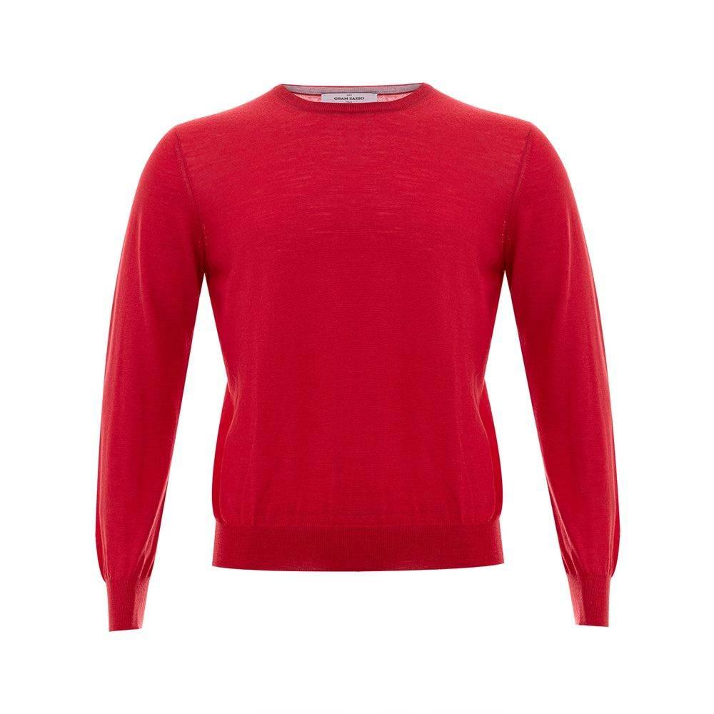 Gran Sasso Elegant Red Wool Sweater for Men - Hilstor