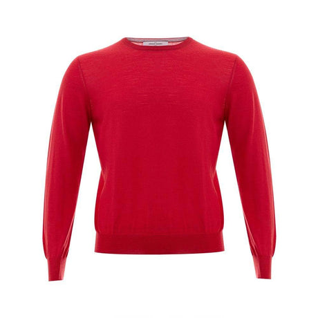 Gran Sasso Elegant Red Wool Sweater for Men - Hilstor