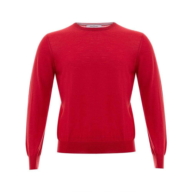 Gran Sasso Elegant Red Wool Sweater for Men - Hilstor