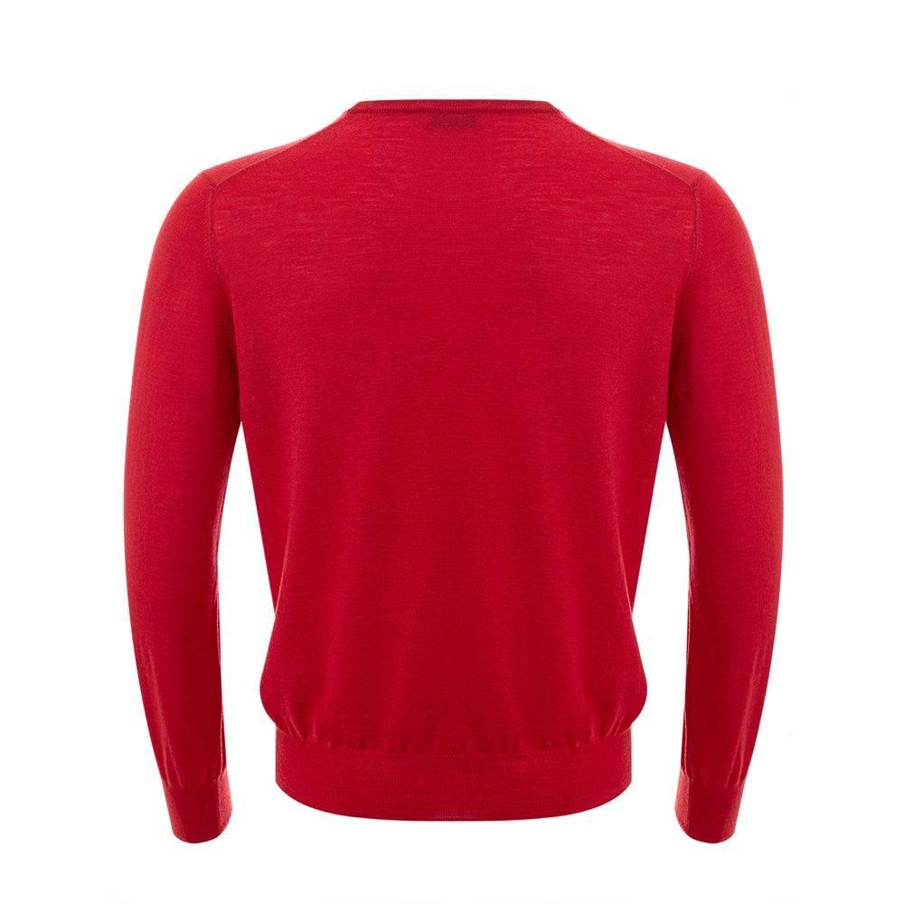 Gran Sasso Elegant Red Wool Sweater for Men - Hilstor
