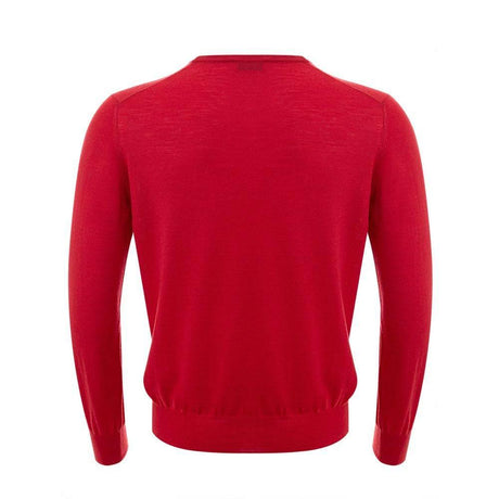 Gran Sasso Elegant Red Wool Sweater for Men - Hilstor
