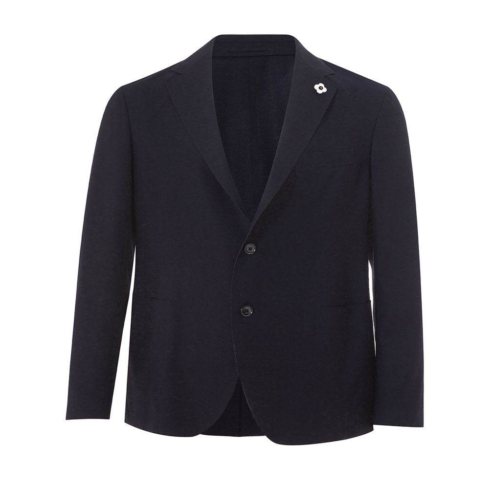 Elegant Blue Cotton Lardini Jacket - Hilstor