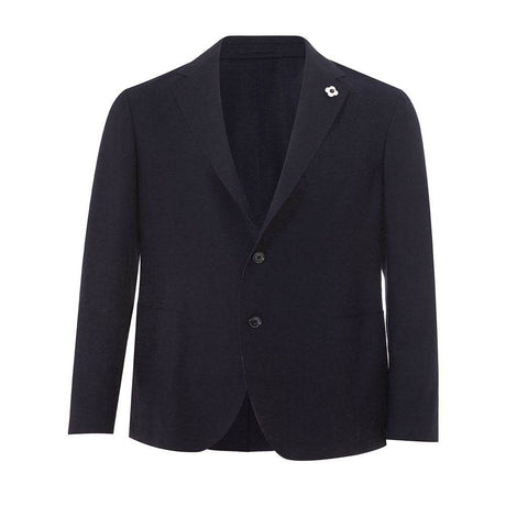 Elegant Blue Cotton Lardini Jacket - Hilstor