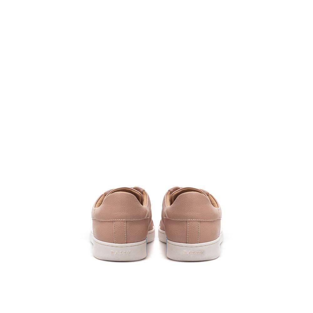 Bally Elegant Pink Leather Sneakers - Hilstor