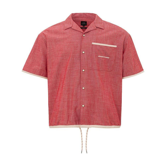 Armani Exchange Crimson Cotton Classic Men's Shirt - Hilstor