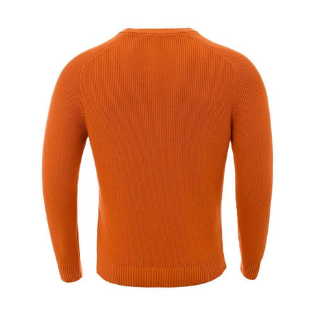 Gran Sasso Italian Cotton Chic Orange Sweater - Hilstor