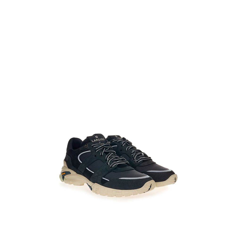 Lardini Black Suede Leather Sneaker - Hilstor
