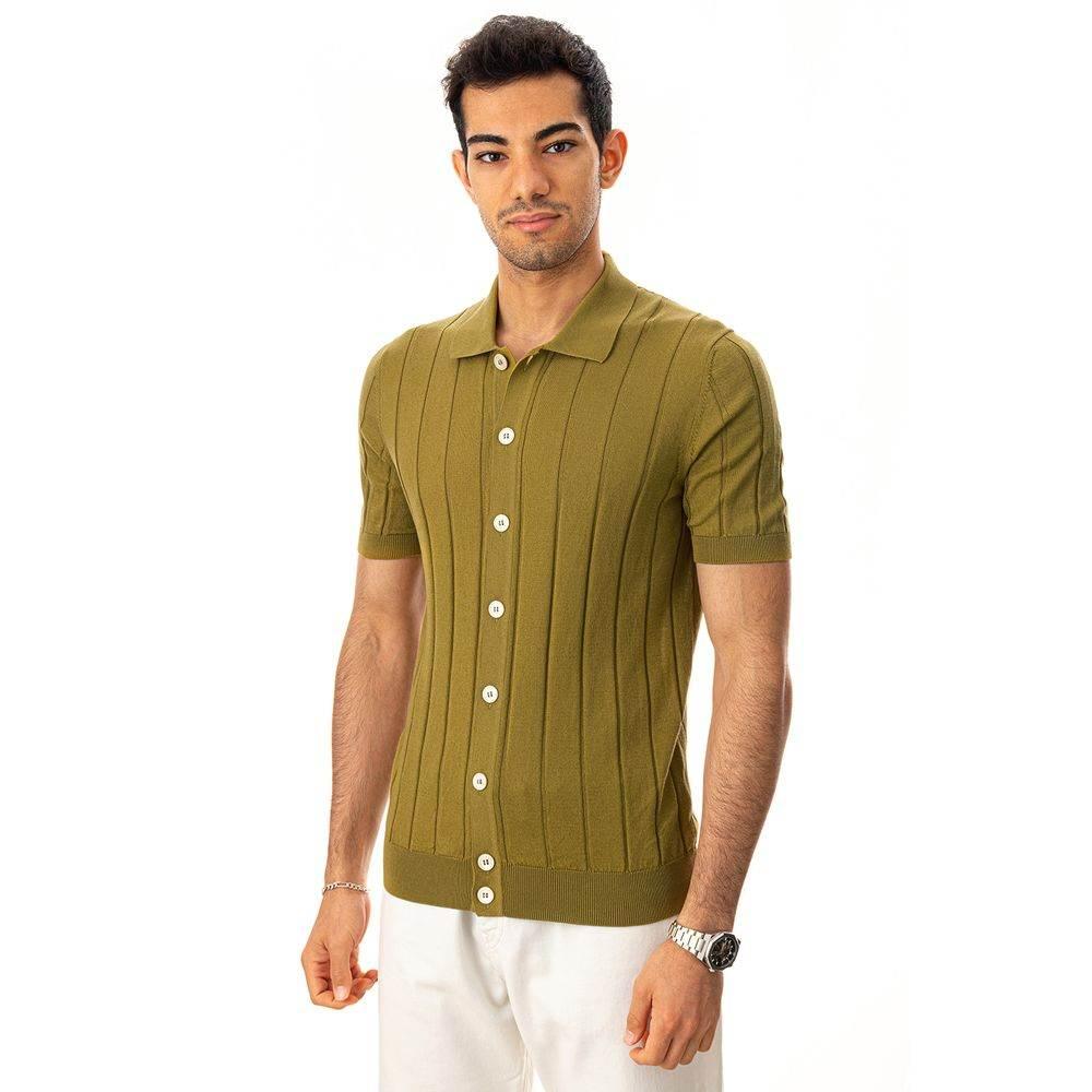 Gran Sasso Elegant Green Cotton T-Shirt for Men - Hilstor