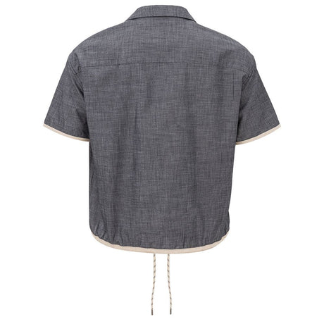 Armani Exchange blå bomuldsskjorte