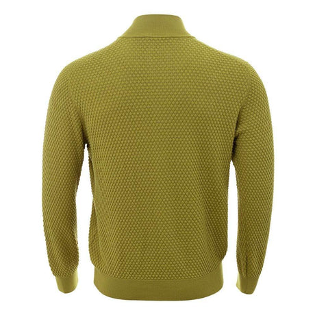 Gran Sasso Elegant Yellow Cotton Cardigan for Men - Hilstor
