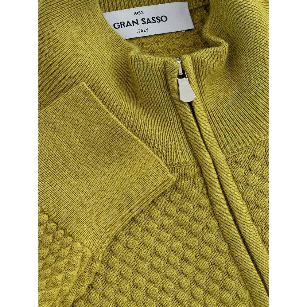 Gran Sasso Elegant Yellow Cotton Cardigan for Men - Hilstor