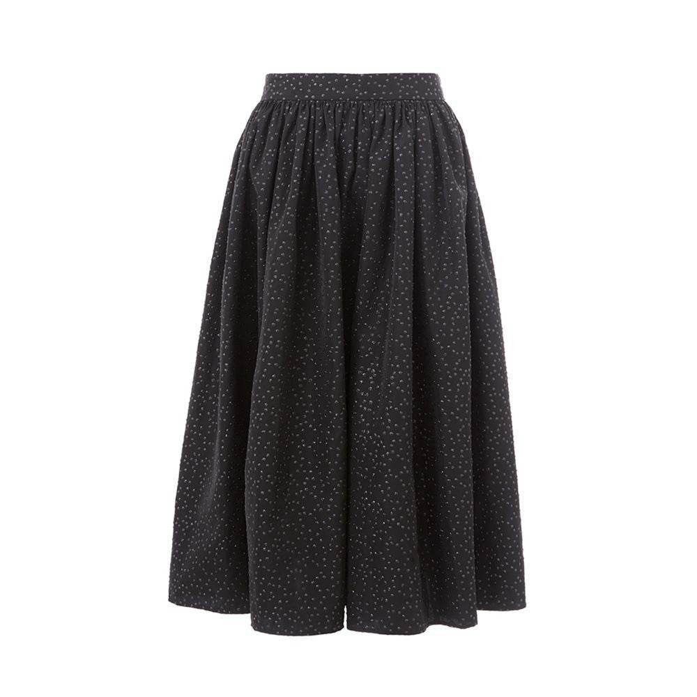 Lardini Elegant Black Polyethylene Midi Skirt - Hilstor