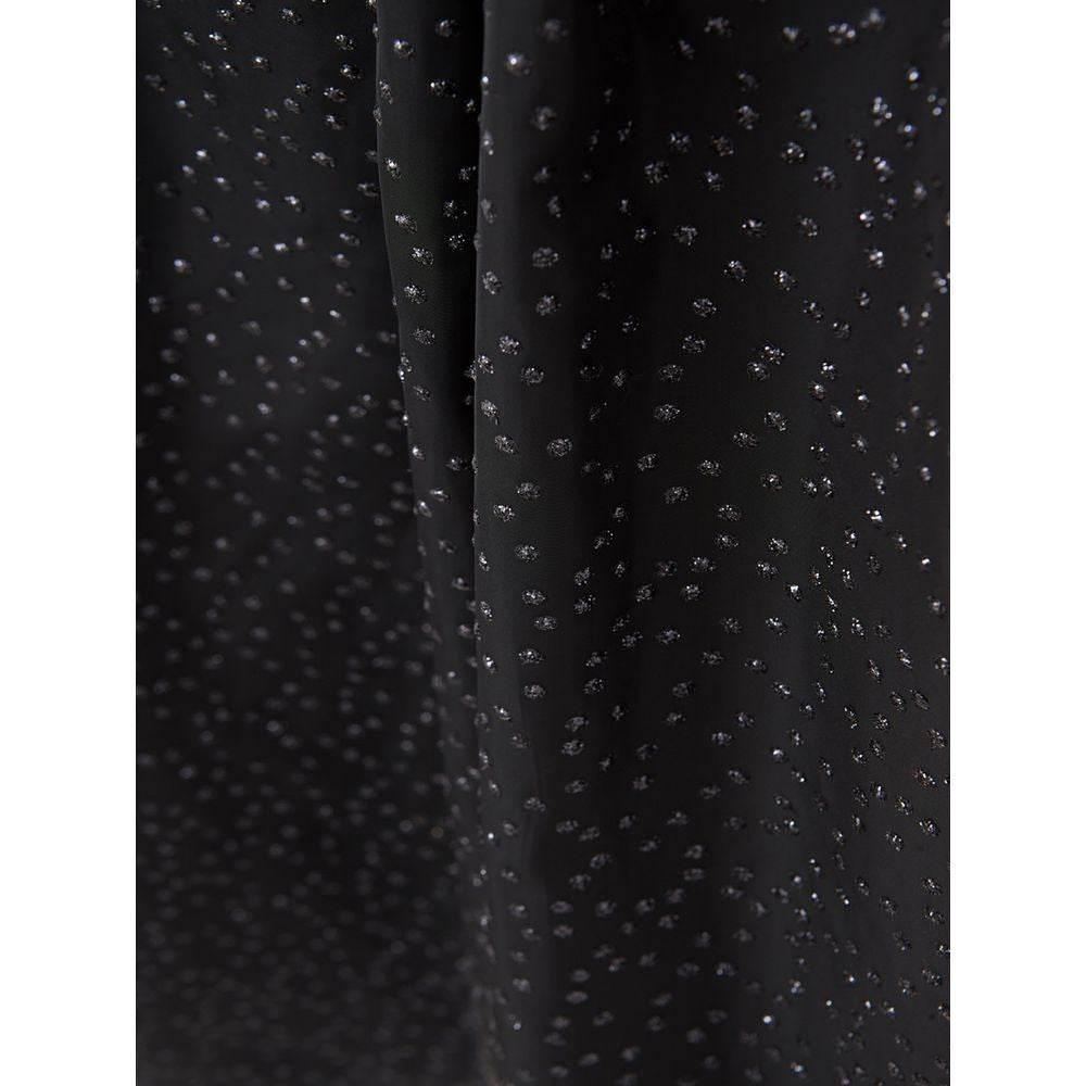 Lardini Elegant Black Polyethylene Midi Skirt - Hilstor