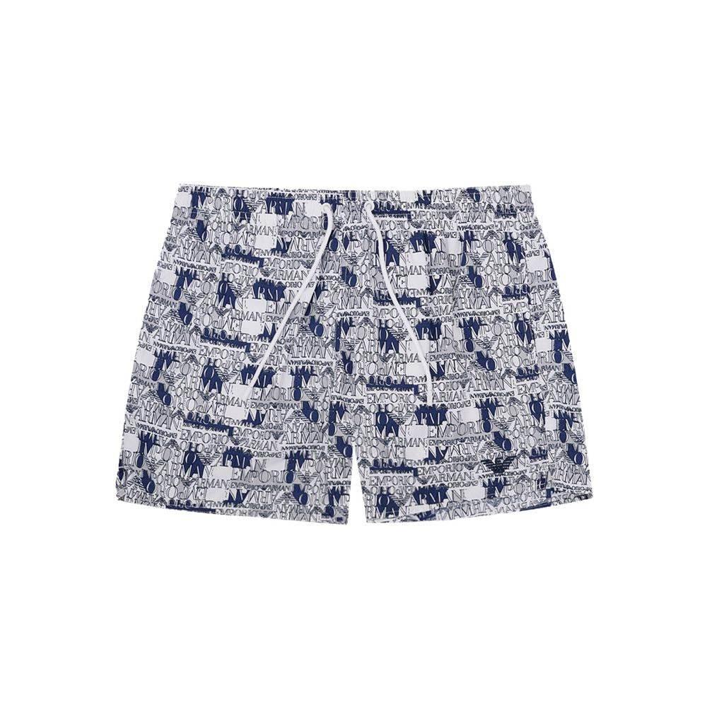 Emporio Armani Elegant White Polyester Swim Shorts - Hilstor