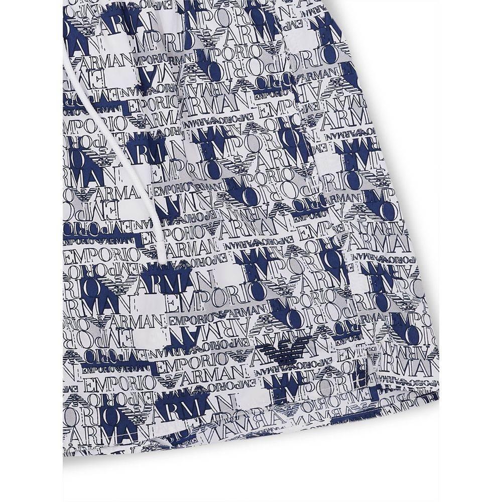 Emporio Armani Elegant White Polyester Swim Shorts - Hilstor