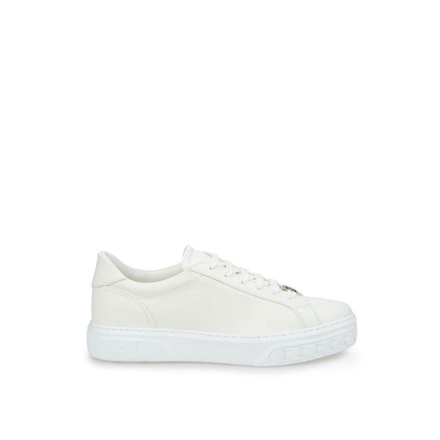 Casadei Sleek White Leather Sneakers - Hilstor