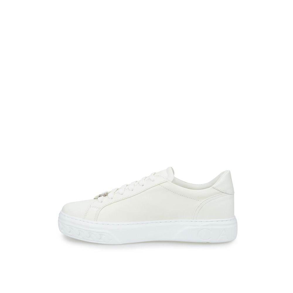 Casadei Sleek White Leather Sneakers - Hilstor