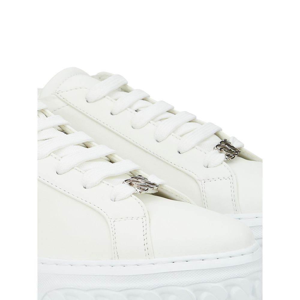 Casadei Sleek White Leather Sneakers - Hilstor