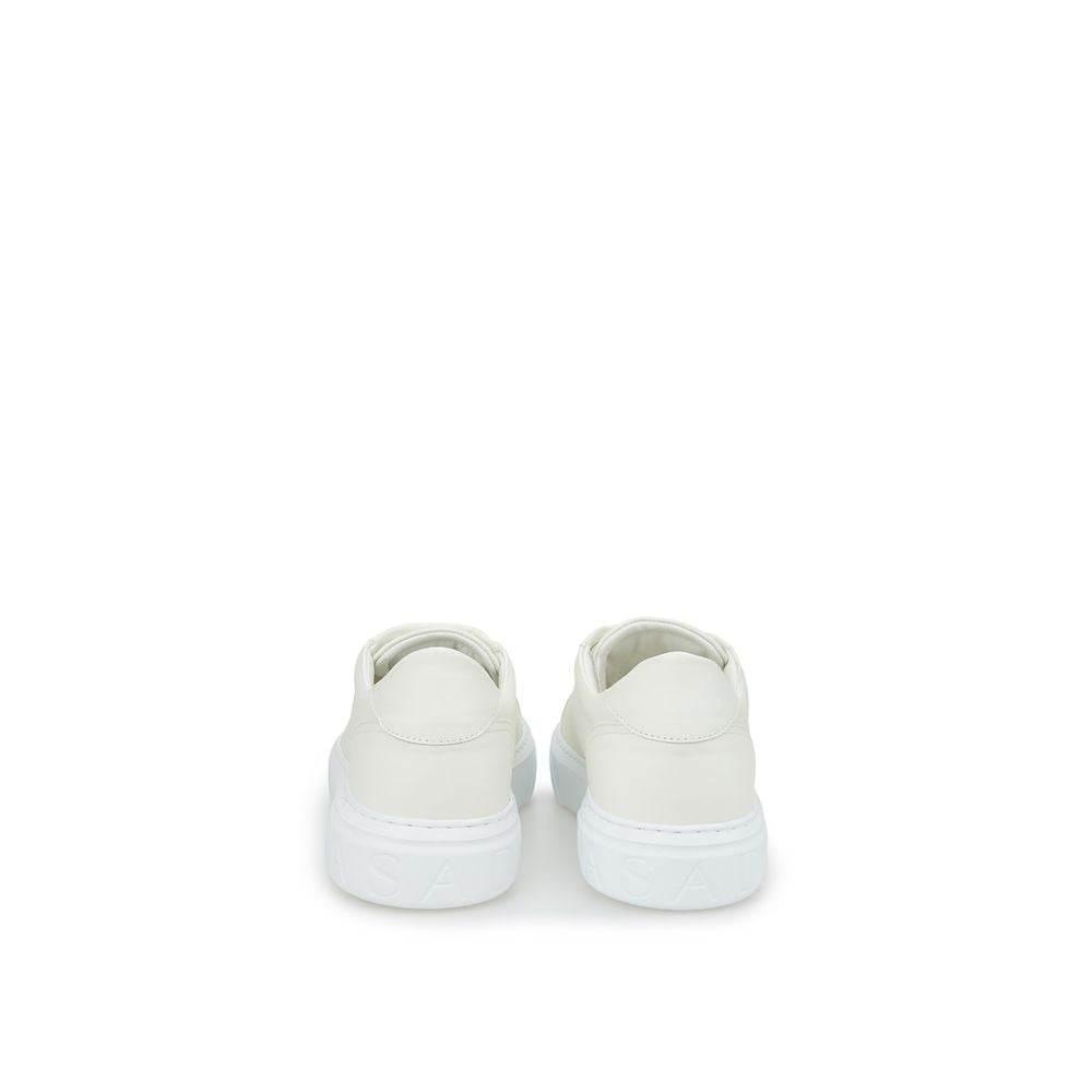 Casadei Sleek White Leather Sneakers - Hilstor