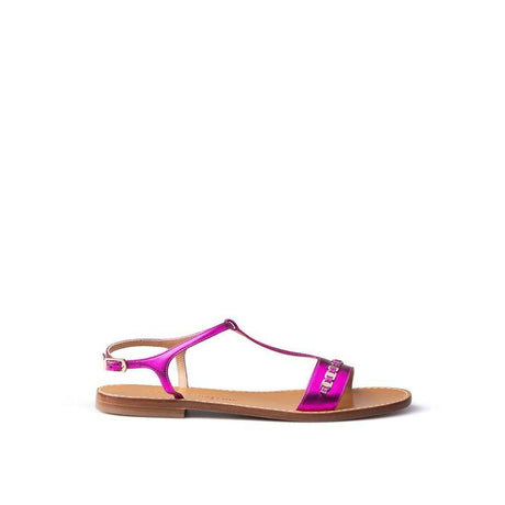 Salvatore Ferragamo Purple Leather Sandal - Hilstor
