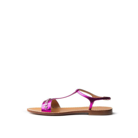 Salvatore Ferragamo Purple Leather Sandal - Hilstor