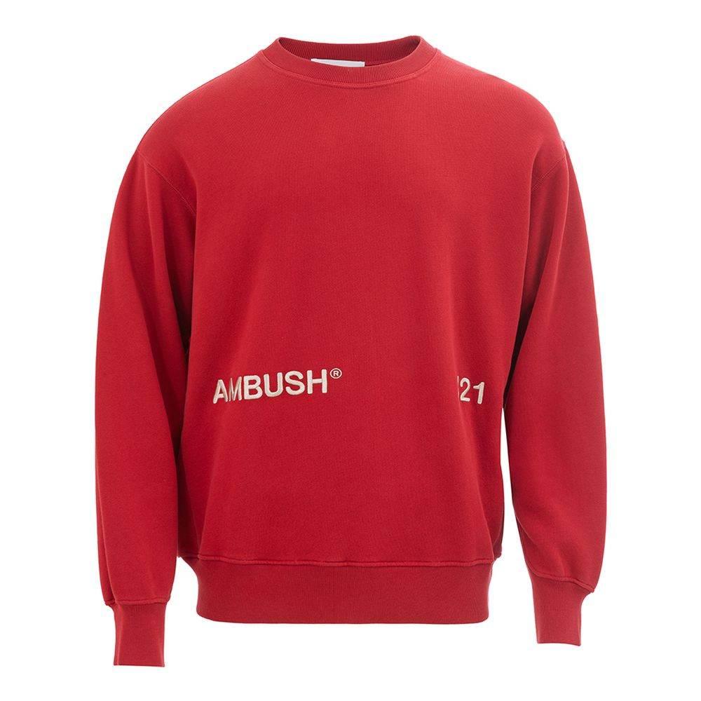 Ambush Elevated Red Cotton Sweater - Hilstor