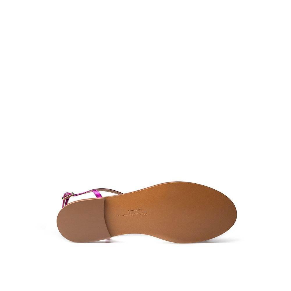 Salvatore Ferragamo Purple Leather Sandal - Hilstor