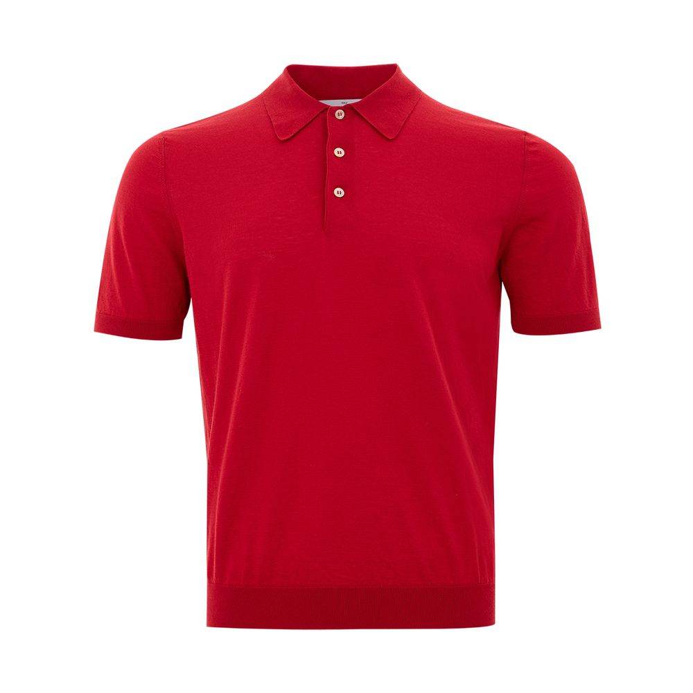 Gran Sasso Elegant Italian Cotton Polo Shirt in Vibrant Red - Hilstor
