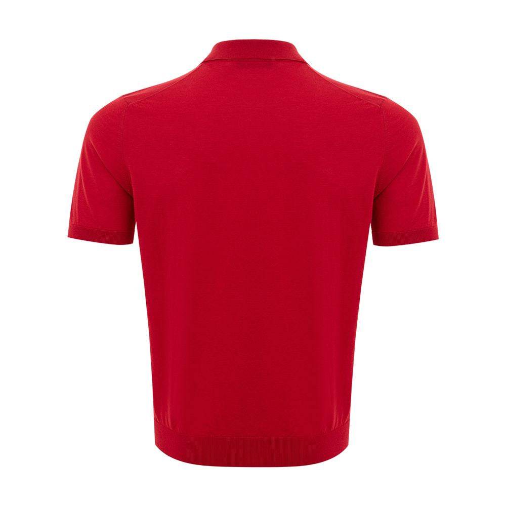 Gran Sasso Elegant Italian Cotton Polo Shirt in Vibrant Red - Hilstor