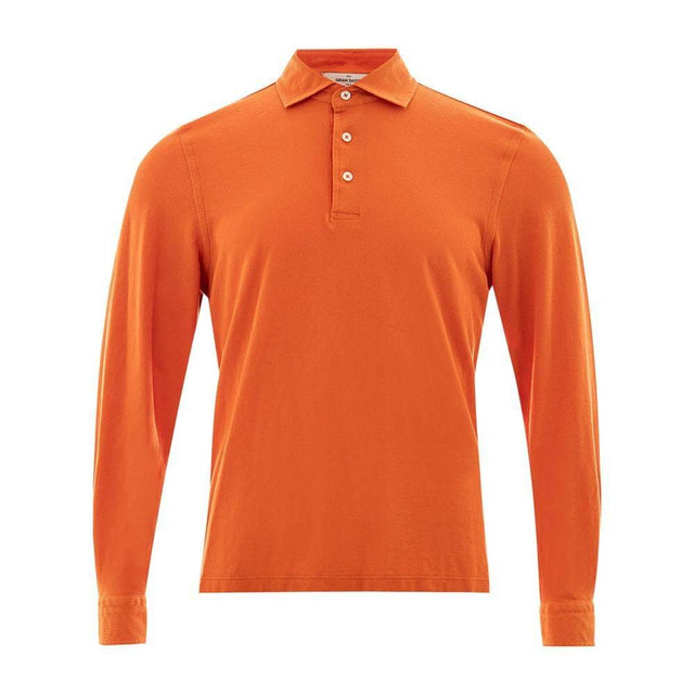 Gran Sasso Elegant Orange Cotton Polo for Men - Hilstor