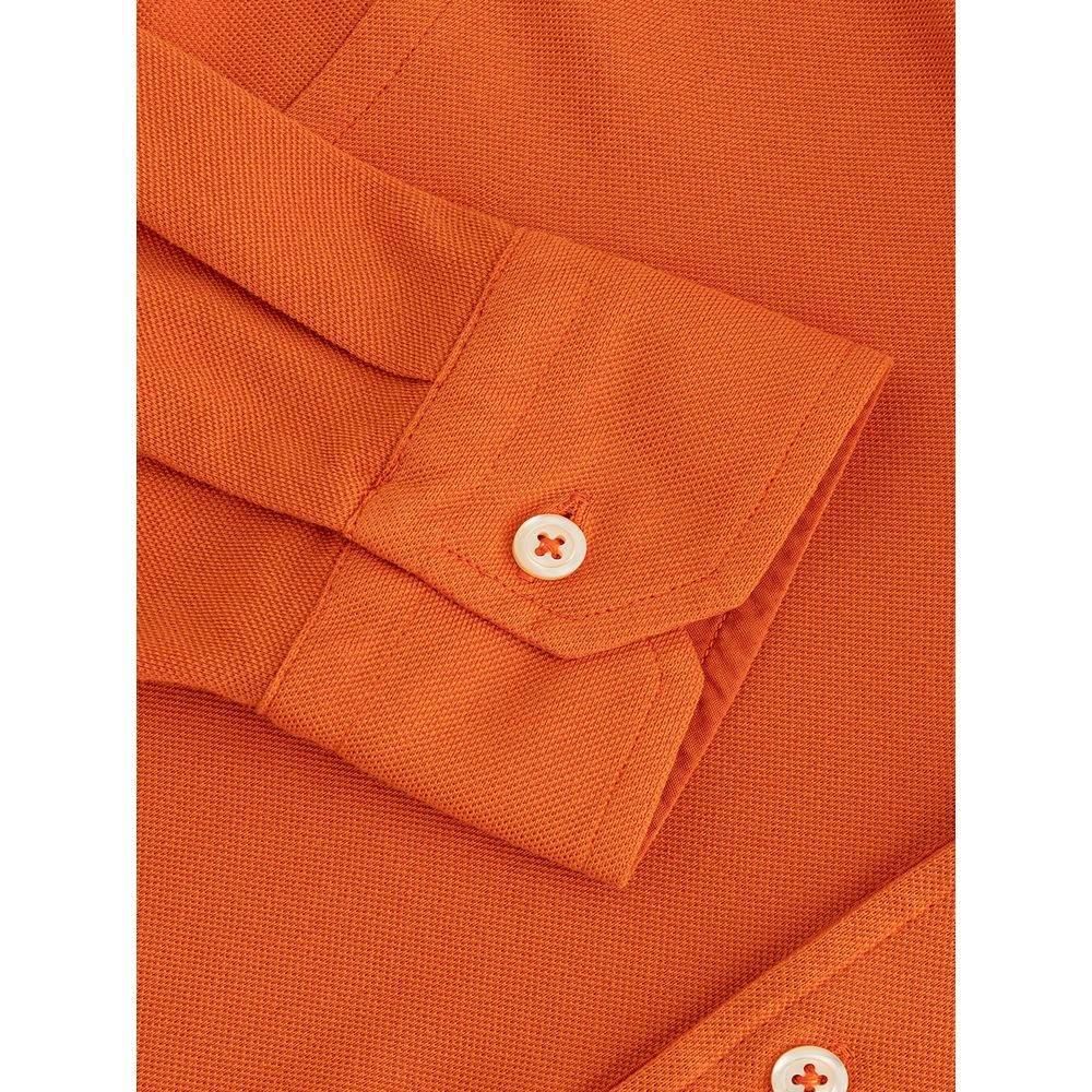 Gran Sasso Elegant Orange Cotton Polo for Men - Hilstor