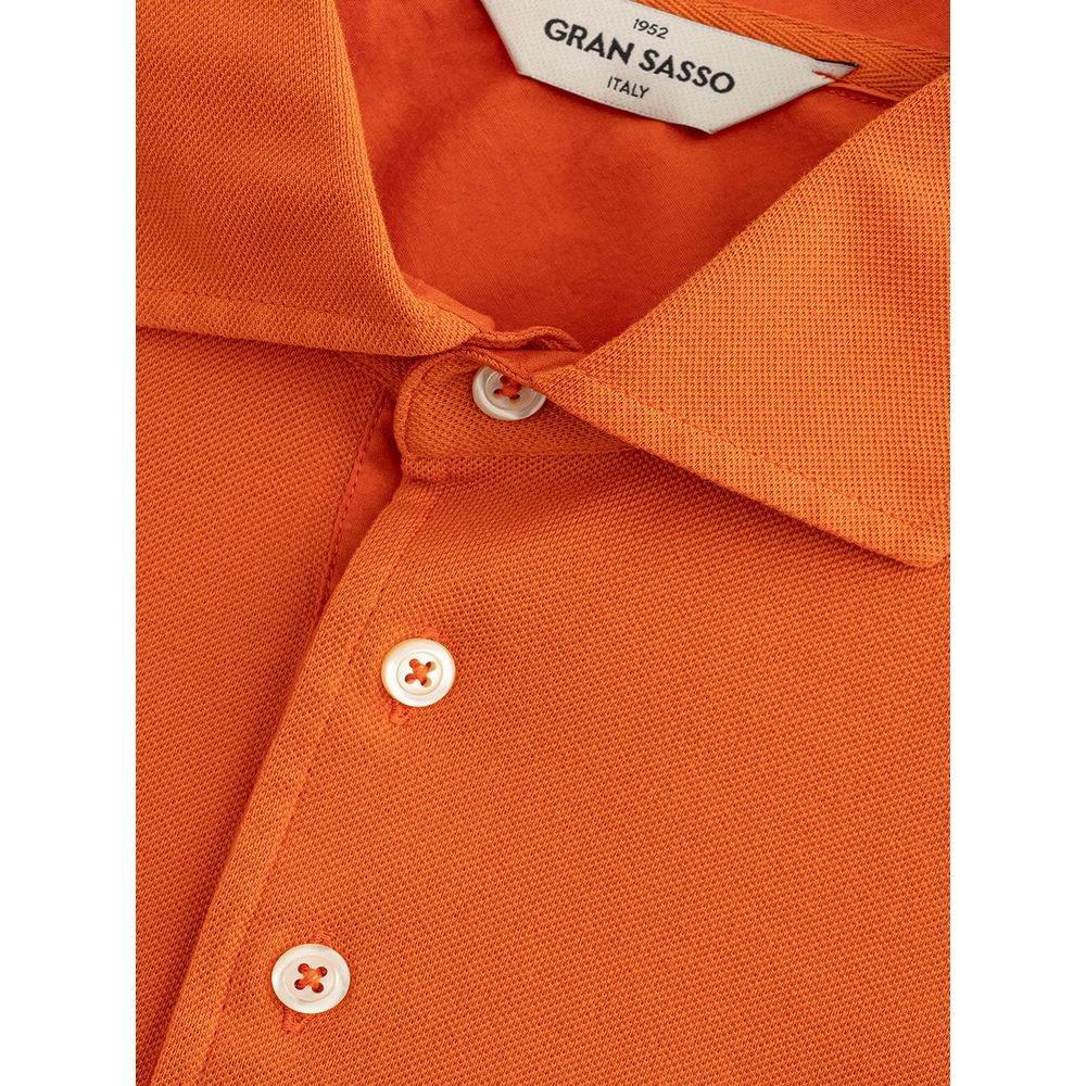 Gran Sasso Elegant Orange Cotton Polo for Men - Hilstor
