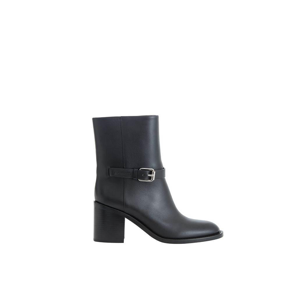 Burberry Black Leather Boot - Hilstor