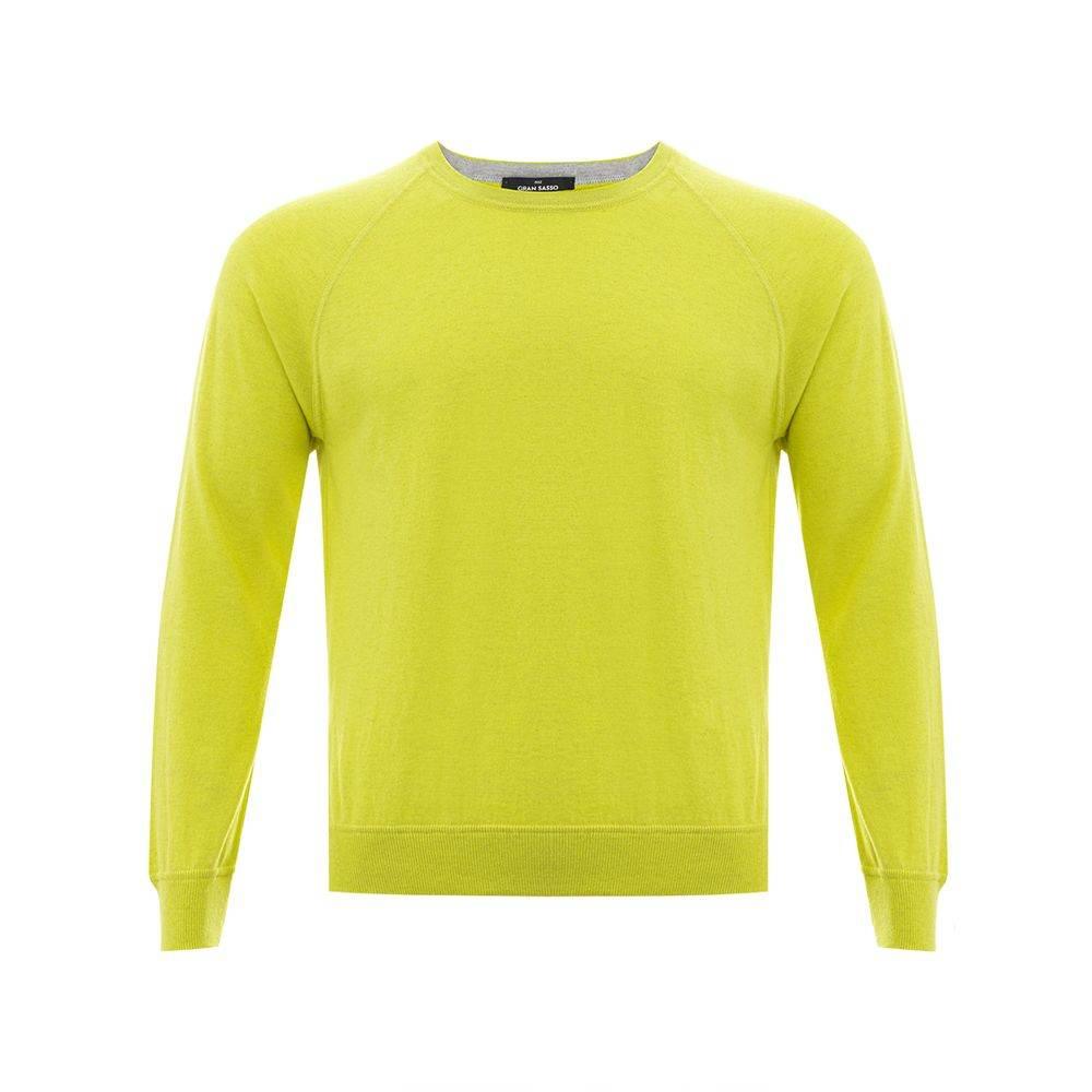Gran Sasso Sunny Yellow Italian Cotton Sweater - Hilstor