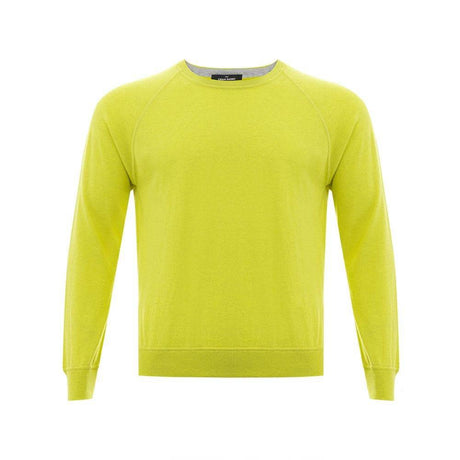 Gran Sasso Sunny Yellow Italian Cotton Sweater - Hilstor