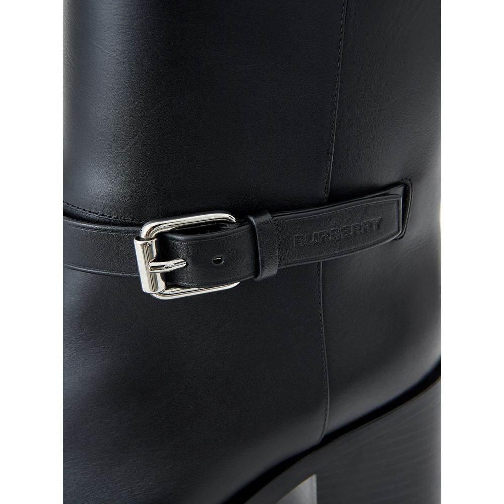 Burberry Black Leather Boot - Hilstor