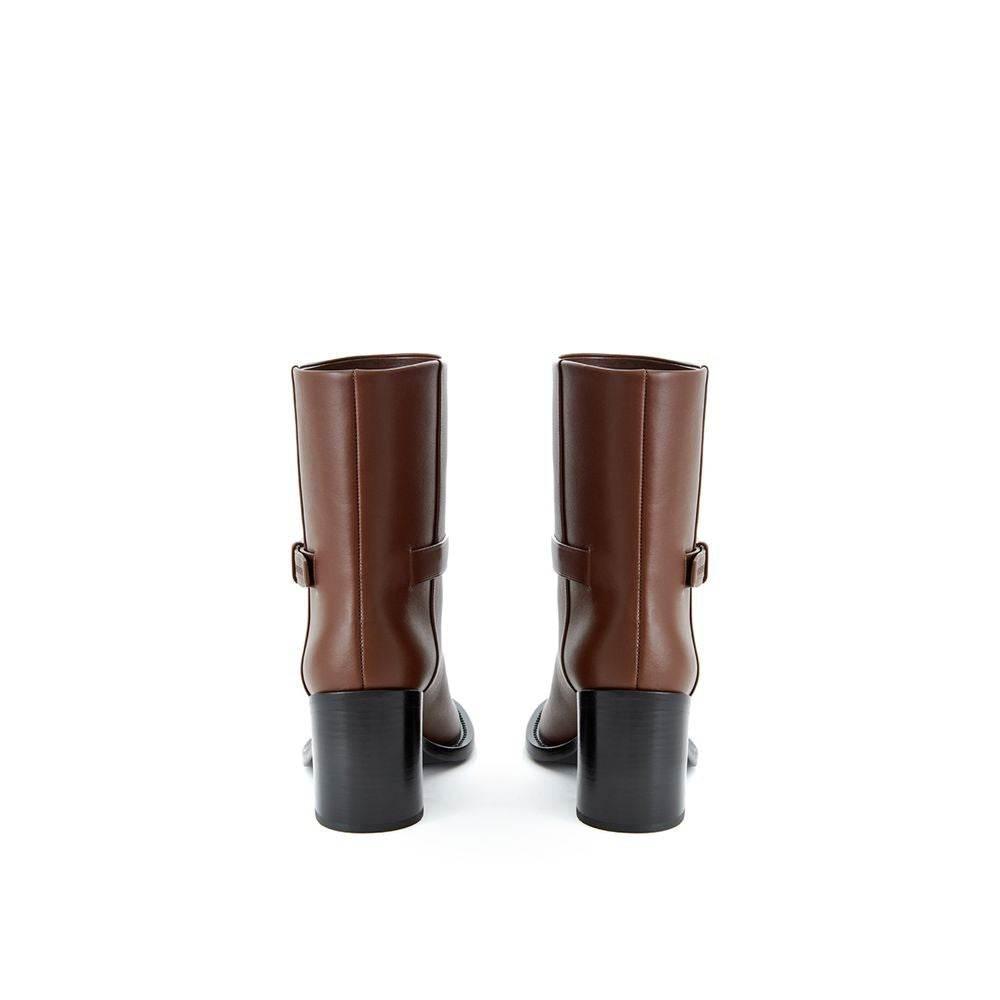 Burberry Brown Leather Boot - Hilstor
