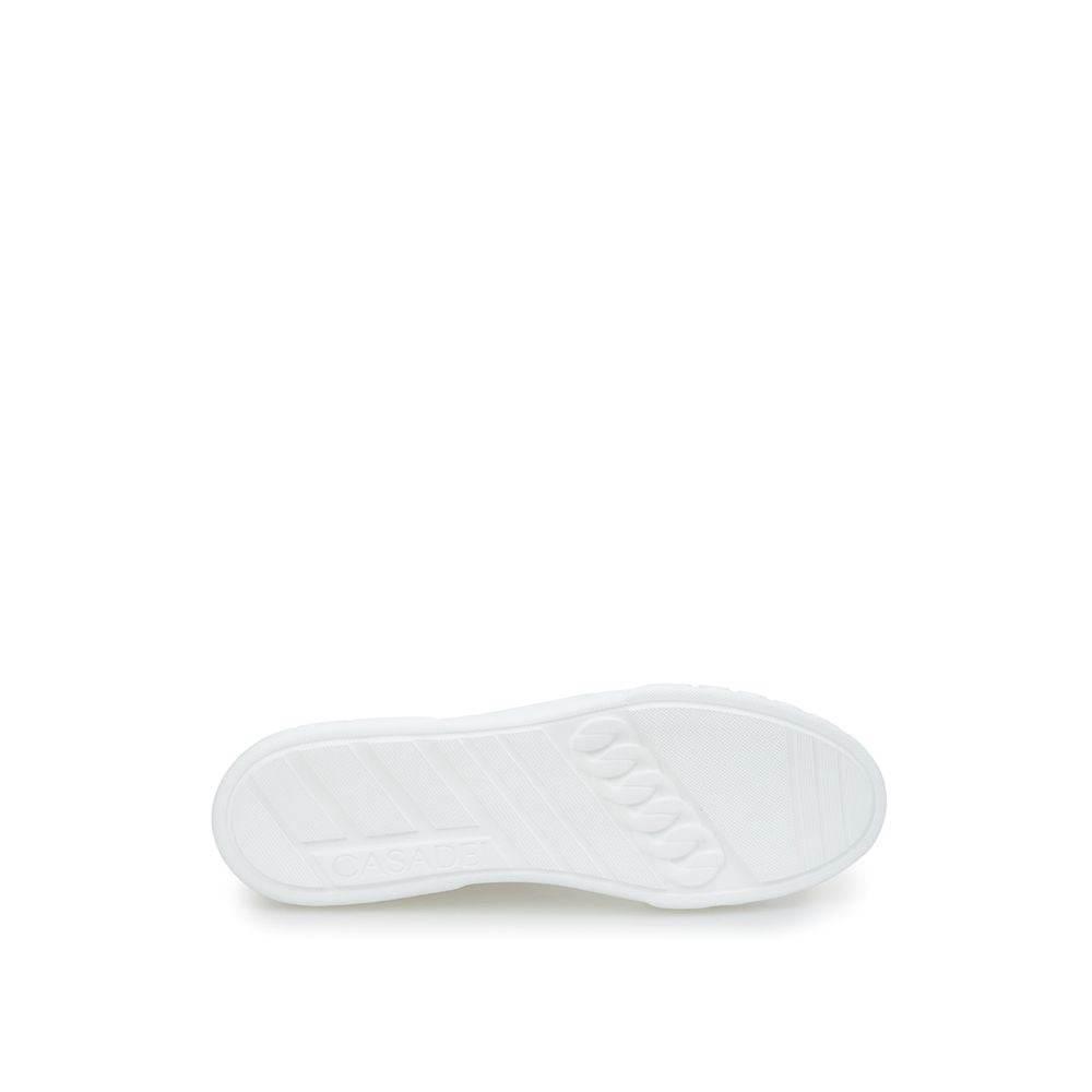 Casadei Sleek White Leather Sneakers - Hilstor