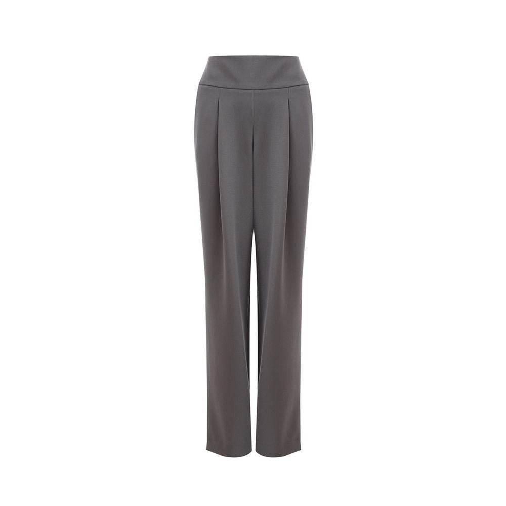 Lardini Chic Gray Wool Trousers for Sophisticated Style - Hilstor