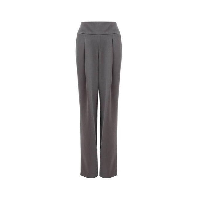 Lardini Chic Gray Wool Trousers for Sophisticated Style - Hilstor