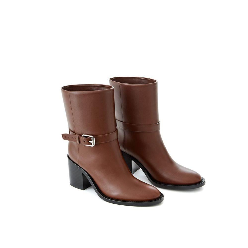 Burberry Brown Leather Boot - Hilstor