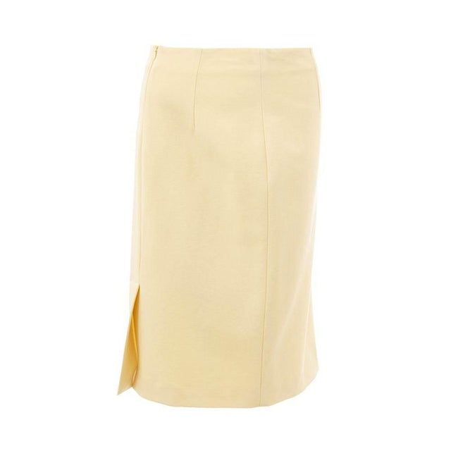 Lardini Elegant Yellow Viscose Skirt for Women - Hilstor