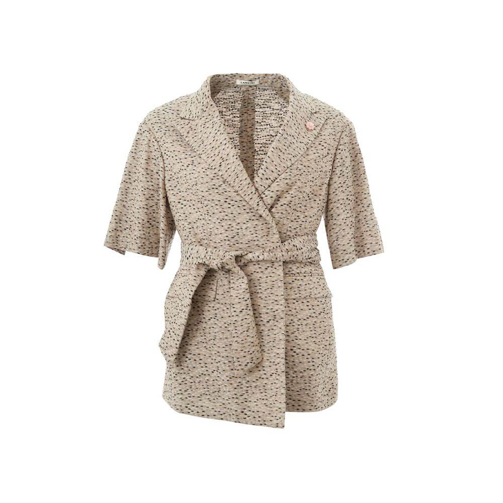 Lardini Chic Beige Linen Jacket - Hilstor