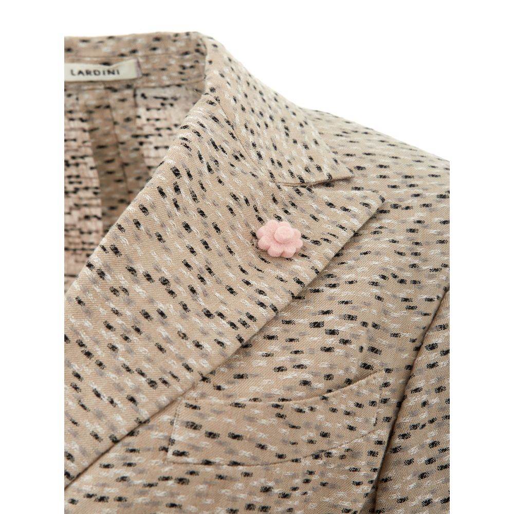 Lardini Chic Beige Linen Jacket - Hilstor