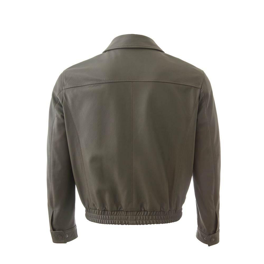 Lardini Green Leather Jacket - Hilstor