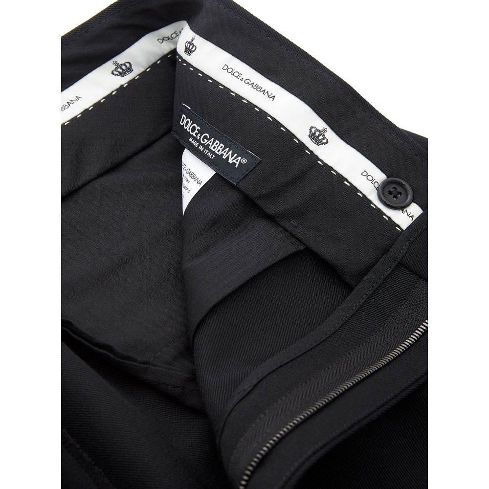 Dolce & Gabbana Elegant Polyester Black Pants for Men - Hilstor