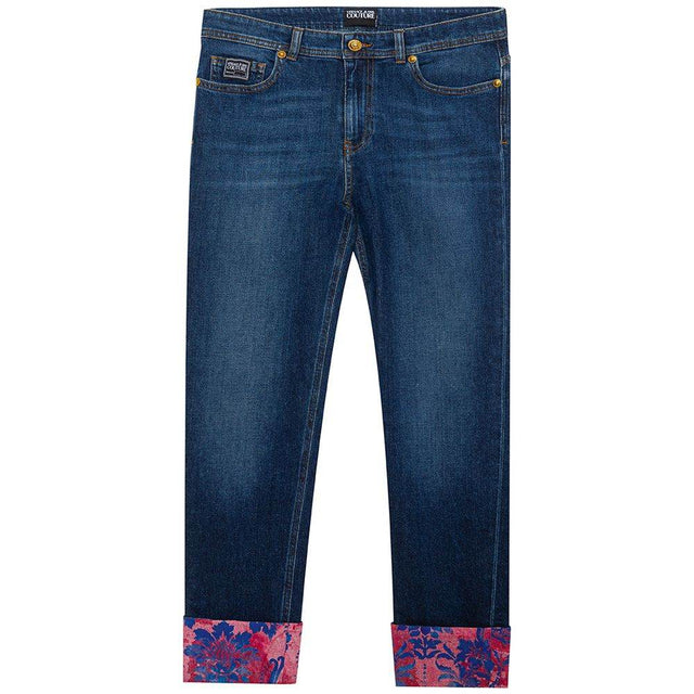 Versace Jeans Blue Cotton Jeans & Pant - Hilstor